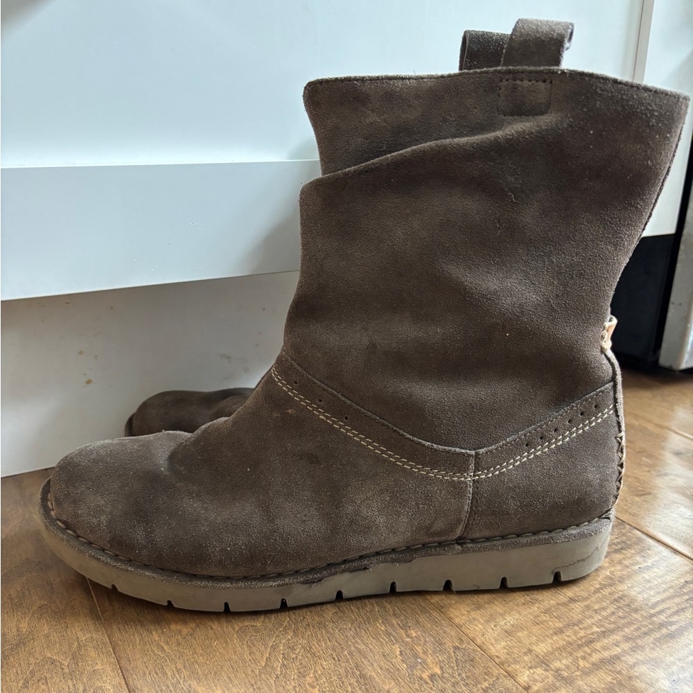 Clarks Brown Suede Ankle Boots